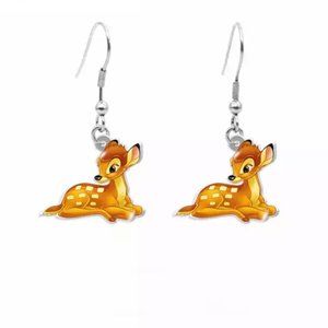 Brand New Sitting Bambi Dangle Earrings